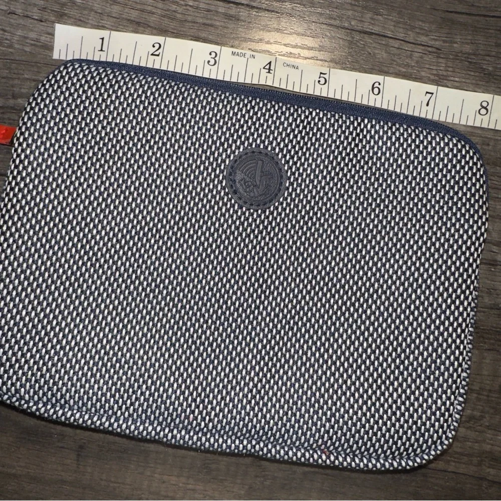 Air France Blue White Fabric Cosmetic Toiletry‎ Empty Travel Bag